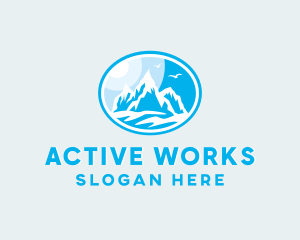 Mountain Peak Hiking logo design