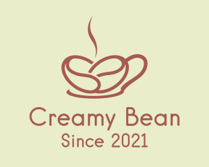 Heart Bean Cup logo design