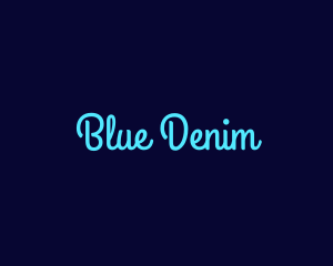 Bright Blue Handwriting logo design