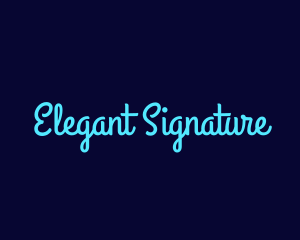 Bright Blue Handwriting logo design