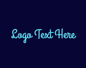 Handwriting - Bright Blue Handwriting logo design