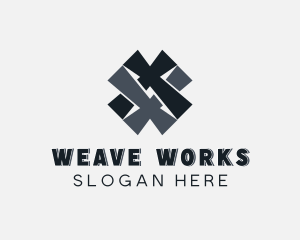 Weave Textile Pattern Letter X logo