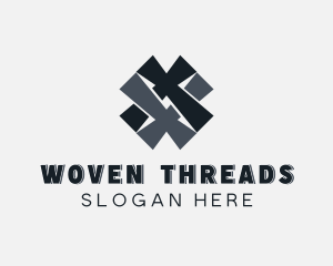 Weave Textile Pattern Letter X logo