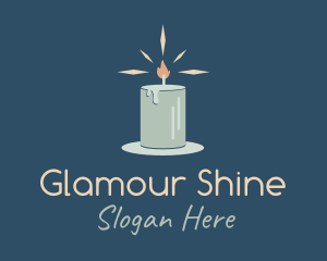 Shining Candle Light logo design