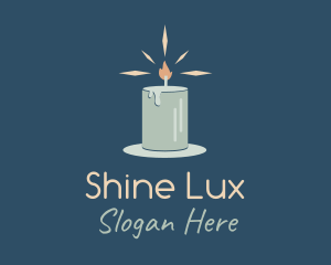 Shining Candle Light logo design