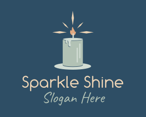 Shining Candle Light logo design