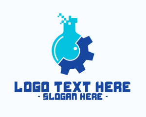 Pixel Flask Gear logo