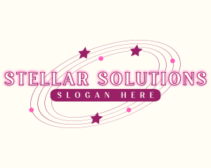 Retro Cosmic Star logo design