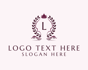 Luxury Royal Crown Wreath logo