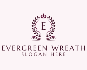 Luxury Royal Crown Wreath logo design