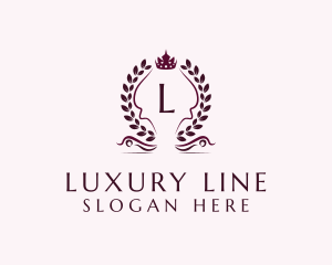 Luxury Royal Crown Wreath logo design