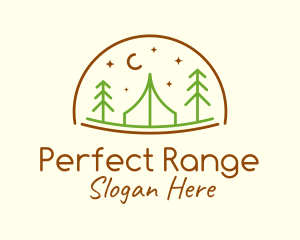 Minimalist Camping Destination logo design