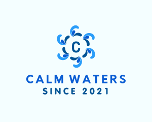 Spiral Water Droplet logo design