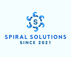 Spiral Water Droplet logo design