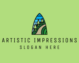 Mountain Path Mosaic  logo design