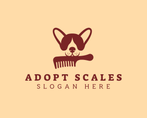 Dog Comb Grooming  logo design