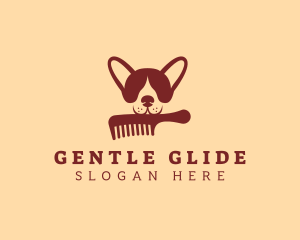 Dog Comb Grooming  logo design