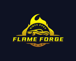 Flame Car Racing logo design