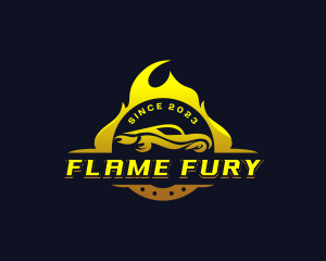 Flame Car Racing logo design