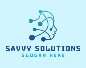 Artificial Intelligence Cyborg logo