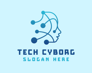 Artificial Intelligence Cyborg logo