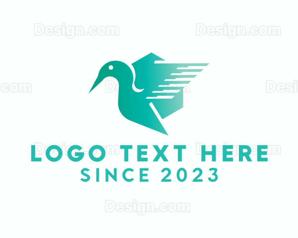 Modern Gradient Hummingbird Logo