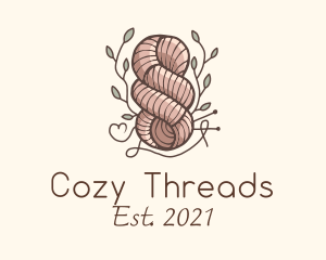 Leaf Thread Knot logo design