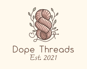 Leaf Thread Knot logo design