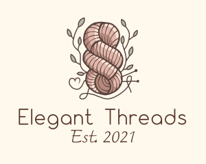 Leaf Thread Knot logo design