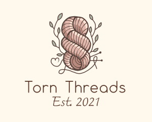 Leaf Thread Knot logo design