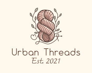 Leaf Thread Knot logo design