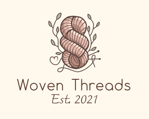 Leaf Thread Knot logo design