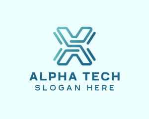 Tech Startup Letter X logo design