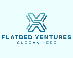 Tech Startup Letter X logo design