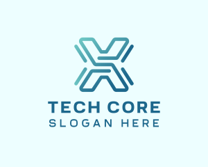 Tech Startup Letter X logo design