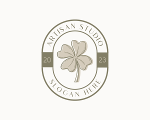 Rustic Clover Leaf logo design