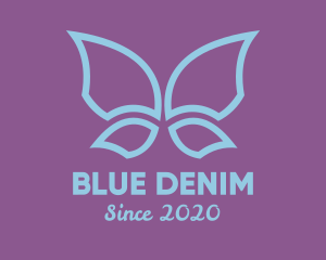 Blue Butterfly Wings logo design