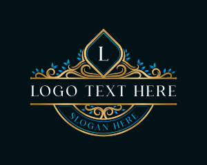 Crest Leaves Decorative Logo