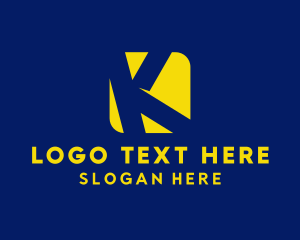 Modern Delivery Company Letter K logo