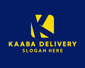 Modern Delivery Company Letter K logo design