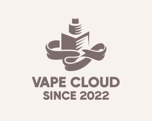 Vape Banner Ribbon logo design