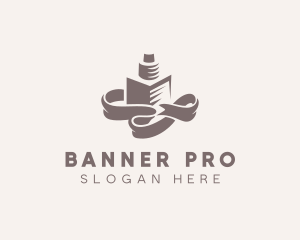 Vape Banner Ribbon logo design