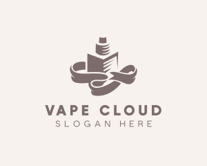 Vape Banner Ribbon logo design