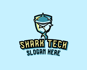 Gaming Hammerhead Shark logo design