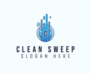 Dishwashing Plate Cleaning logo design