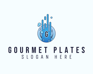 Dishwashing Plate Cleaning logo design