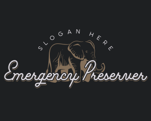 Elephant Animal Conservation logo design