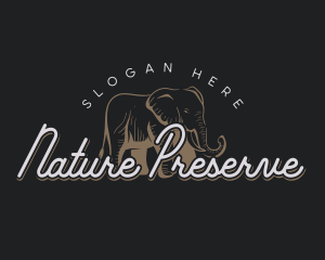 Elephant Animal Conservation logo design