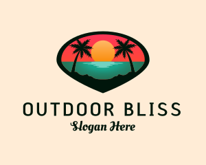 Sunset Beach Shore logo design