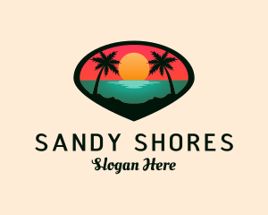 Sunset Beach Shore logo design